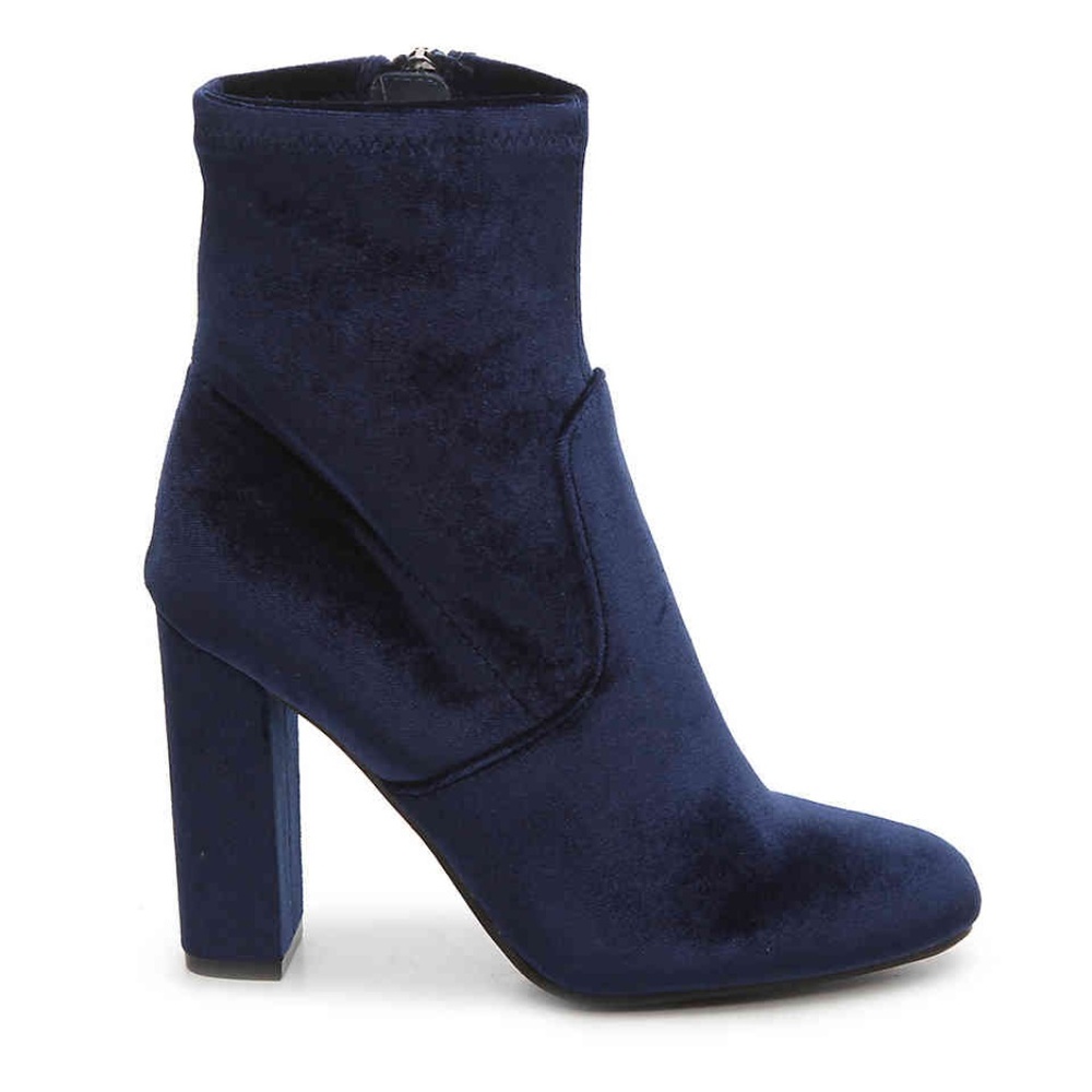 Steve Madden Navy Velvet Edit Booties